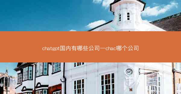 chatgpt国内有哪些公司—chac哪个公司